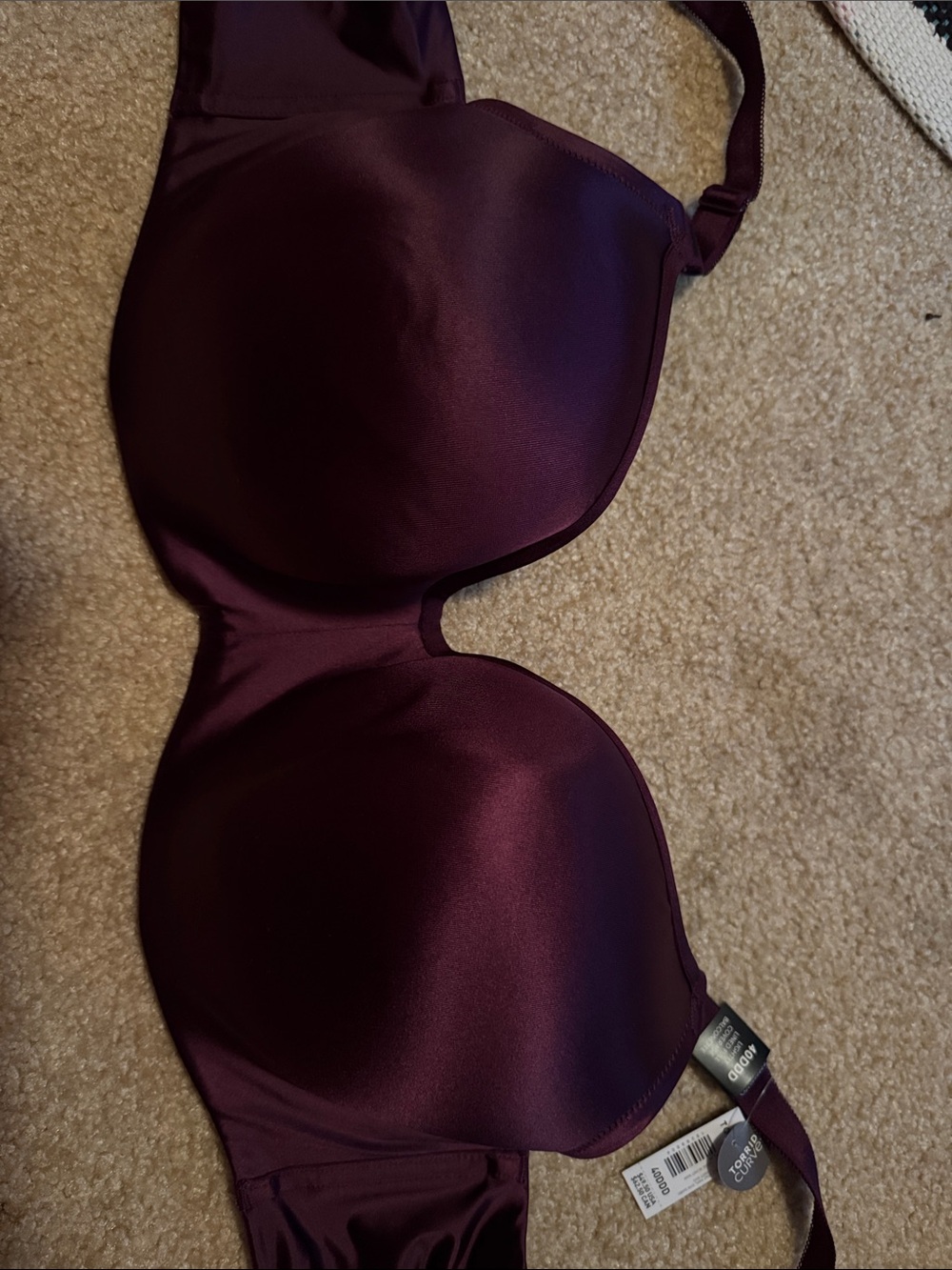NWT Torrid Smooth Molded Cup Bra - Deep Plum 40DDD 40 DDD